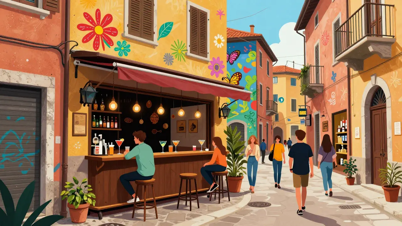Porta Venezia street art and bar with creative cocktails